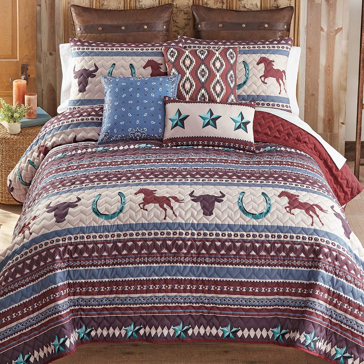 Western Trails Quilt Bed Set - Queen - CLEARANCE