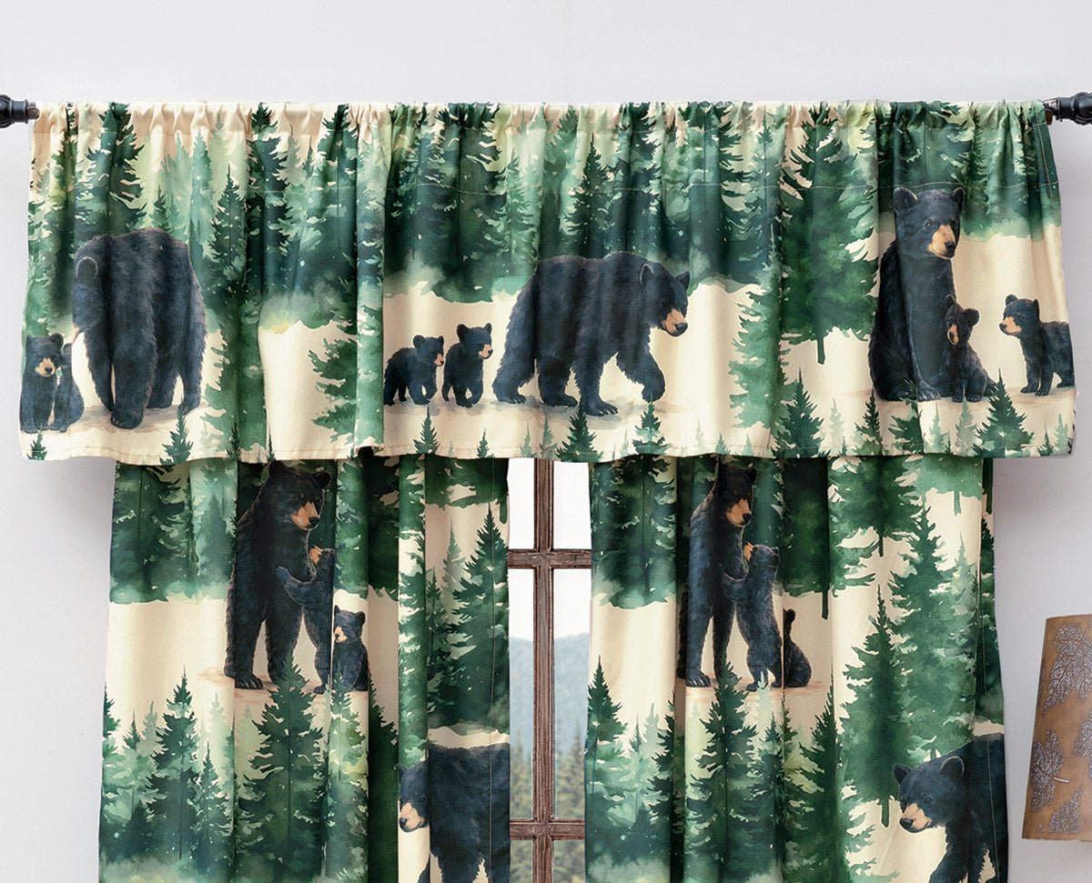 Pinewood Bears Lined Valance