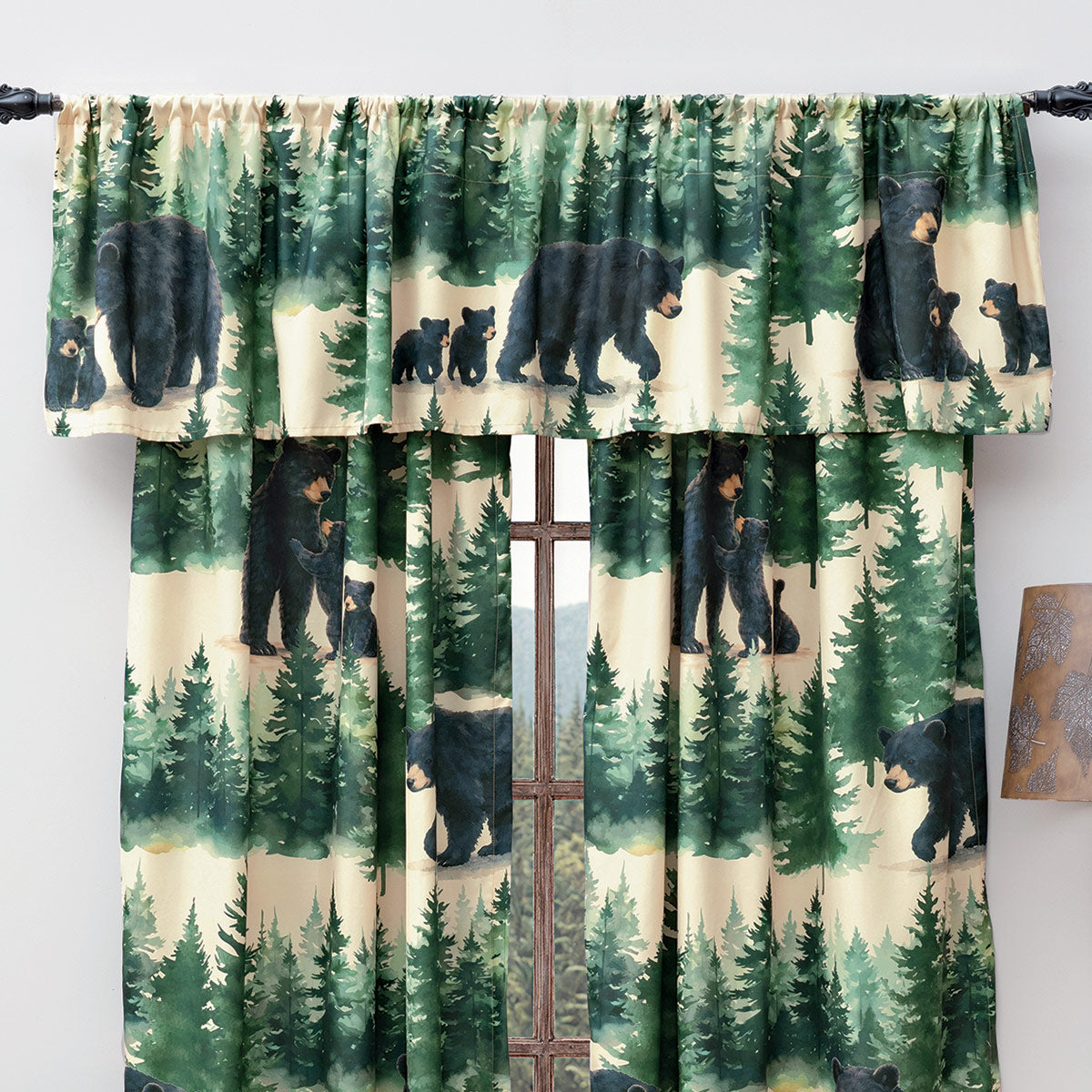 Pinewood Bears Lined Valance