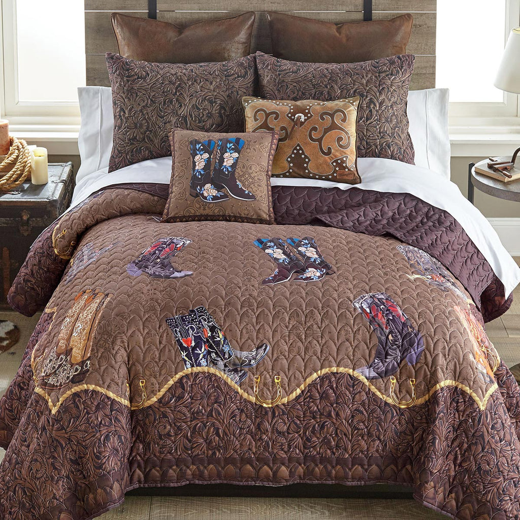 Boots & Spurs Quilt Bed Set - Queen - CLEARANCE