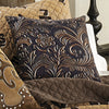 Cowboy Brands Leather Scroll Pillow