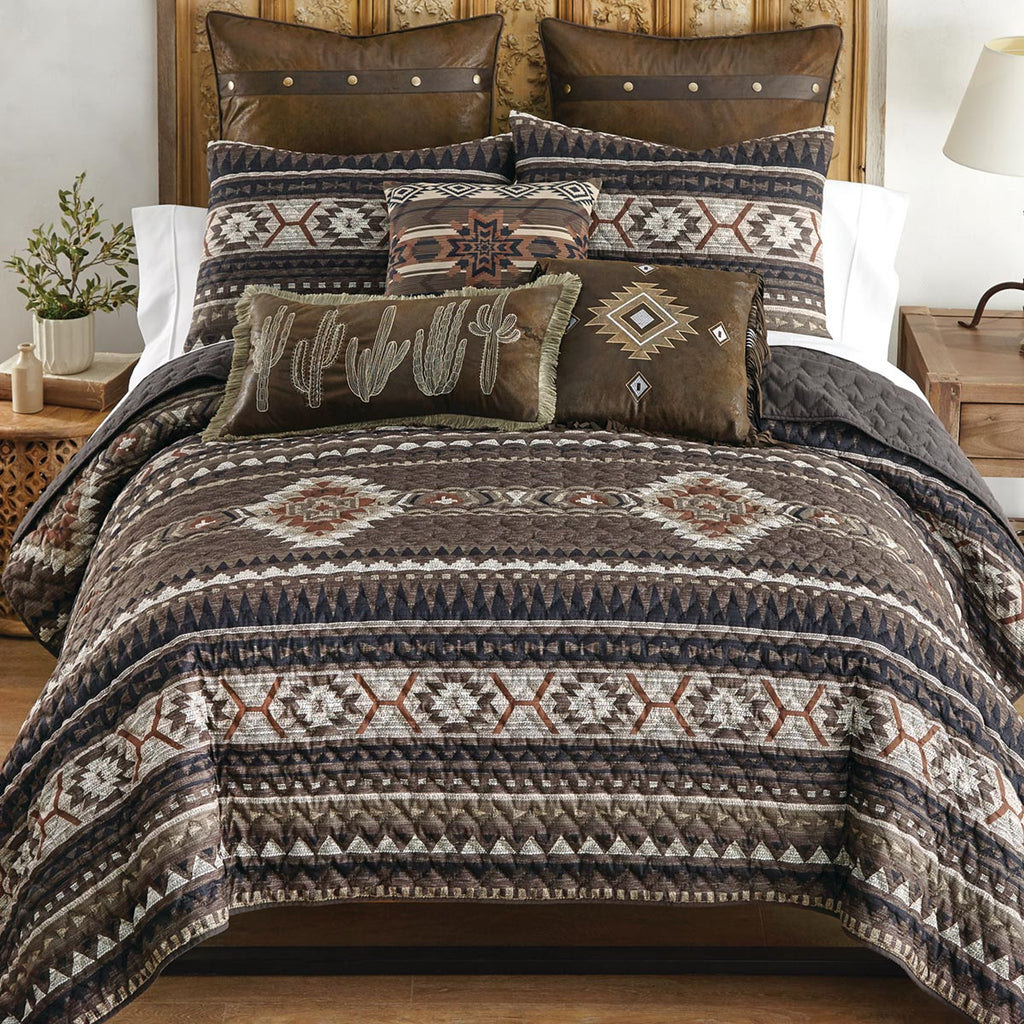 Highland Diamonds Southwest Quilt Bed Set - Queen