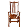 Yellowstone Gallatin Valley Spindle Arm Chair - Cowhide Seat