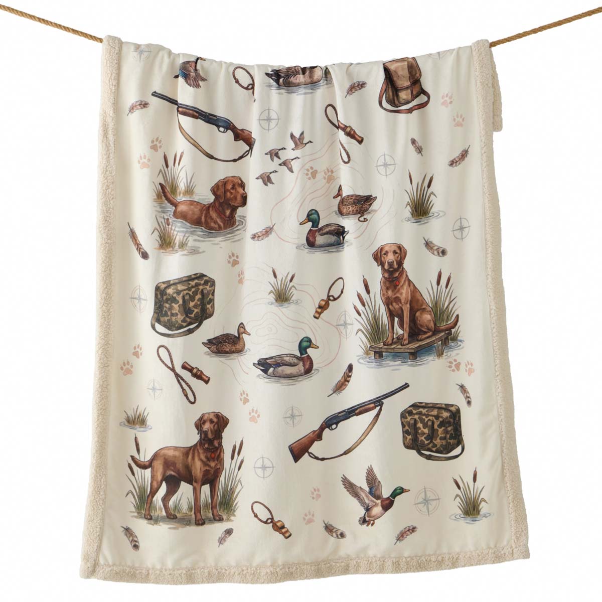 Duck Camp Sherpa Throw