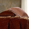 Copper Luxe Velvet Ruffled Square Euro Sham