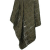 Green Velvet Box Stitch Throw