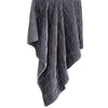 Azure Gray Velvet Box Stitch Throw