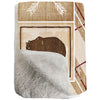 Rustic Cabin Bear Throw