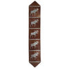 Moose Salt & Pepper Leather Table Runner - 96 Inch