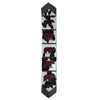 Fringed Roaming Brown Bears Leather Table Runner - 96 Inch