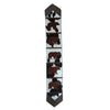 Fringed Roaming Brown Bears Leather Table Runner - 120 Inch