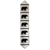 Ivory Bears Leather Table Runner - 96 Inch