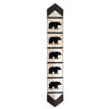 Fringed Ivory Bears Leather Table Runner - 120 Inch