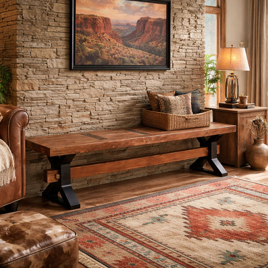Lakeshore Walnut Bench - 7 Foot