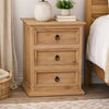 Frankie Honey 3-Drawer Nightstand