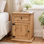 Frankie Honey Enclosed Nightstand - Left