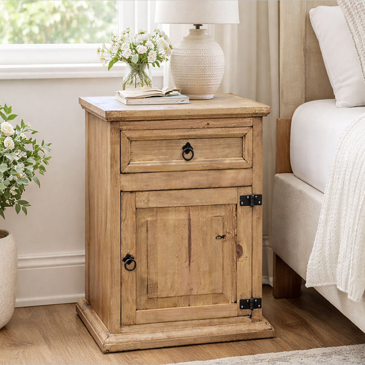Frankie Honey Enclosed Nightstand - Right