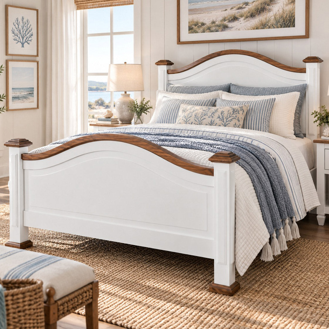 Frankie White Bed - Full