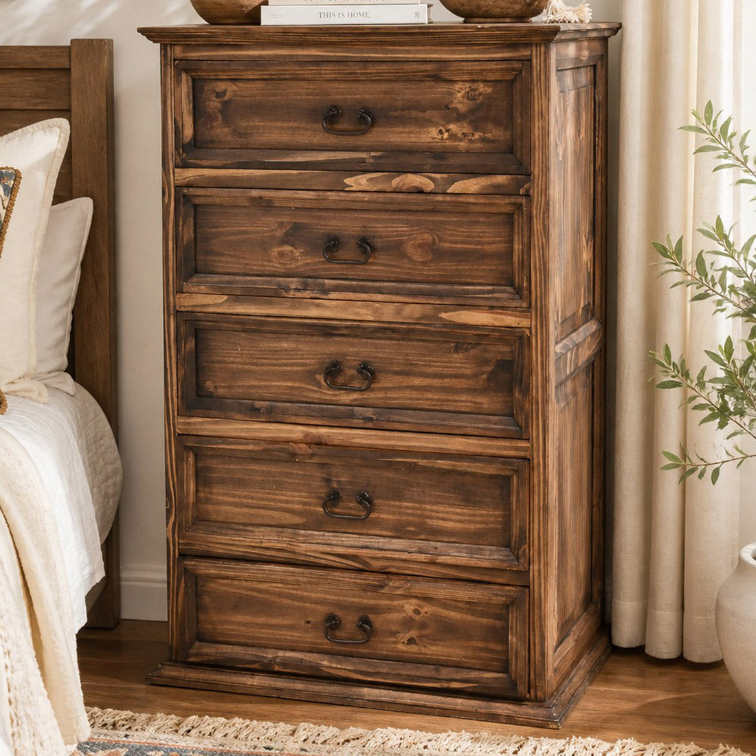 Frankie Brown 5-Drawer Chest