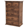 Twisted Top Chest of Drawers - 6 Drawers