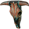 Painted Clay Skull Wall Hanging