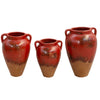 Red Sky Clay Vases - Set of 3