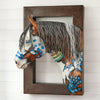 Apache Blue Eyed Horse Wall Sculpture