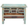 Taos Pueblo Turquoise Carved Buffet