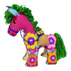 Whimsical Pink Donkey Fabric Sculpture
