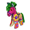 Whimsical Pink Donkey Fabric Sculpture