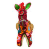 Whimsical Red Donkey Fabric Sculpture