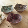 Tooled Leather Bowls - Red