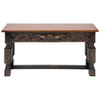 Cattle Baron Carved Longhorn Console Table