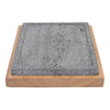 Lava Rock & Wood Serving Tray