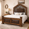 Monterrey Tooled Leather & Scrollwork Bed - King