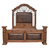 Monterrey Tooled Leather & Scrollwork Bed - Queen