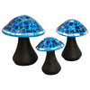 Mosaic Glass & Clay Mushrooms - Set of 3