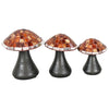 Mosaic Glass & Clay Mushrooms - Set of 3