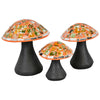 Mosaic Glass & Clay Mushrooms - Set of 3