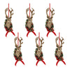 Holly on the Horns Ornaments - Set of 6 - OUT OF STOCK UNTIL 07/09/2026