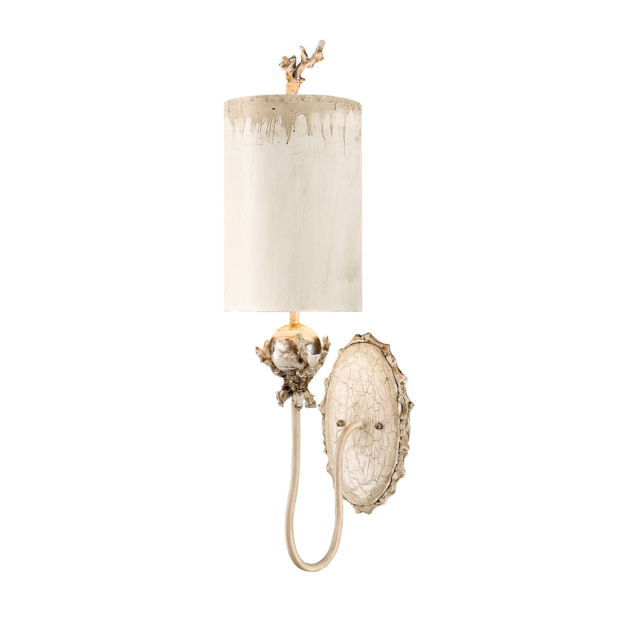 Silver Pine Wall Sconce with Paper Shade