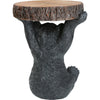 Black Bear Slice Sculpture Accent Table