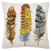 Twilight Feathers Hooked Wool Pillow