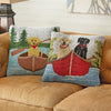 Canoeing Dog Hooked Pillow - OUT OF STOCK UNTIL 09/02/2026