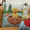 Canoeing Dog Hooked Pillow - OUT OF STOCK UNTIL 09/02/2026