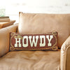 Cowboy Greetings Hooked Pillow