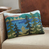 Woodsy Lake Hooked Pillow