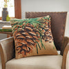 Pinecone Dream Hooked Wool Pillow