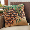 Pinecone Dream Hooked Wool Pillow