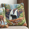 Enchanted Forest Hooked Wool Bear Pillow